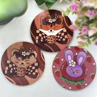 Dessous de verres Fraise/chocolat